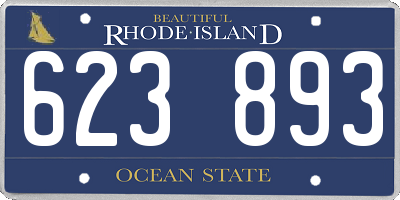 RI license plate 623893