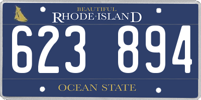RI license plate 623894