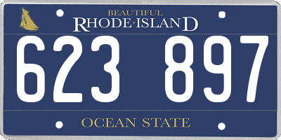 RI license plate 623897