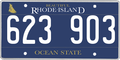 RI license plate 623903