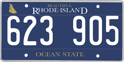 RI license plate 623905