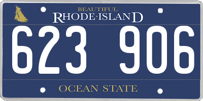 RI license plate 623906