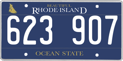 RI license plate 623907