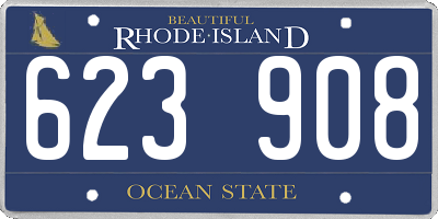 RI license plate 623908