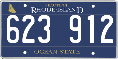 RI license plate 623912