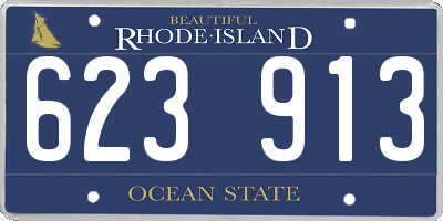 RI license plate 623913