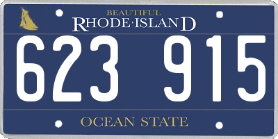 RI license plate 623915