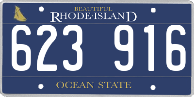 RI license plate 623916