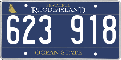 RI license plate 623918