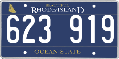 RI license plate 623919