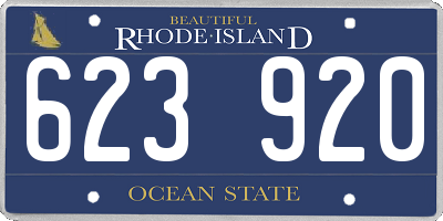 RI license plate 623920
