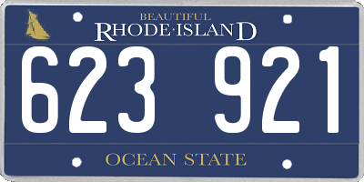 RI license plate 623921