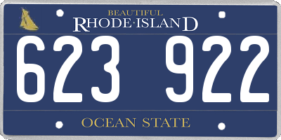 RI license plate 623922
