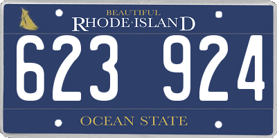 RI license plate 623924