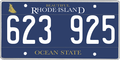 RI license plate 623925