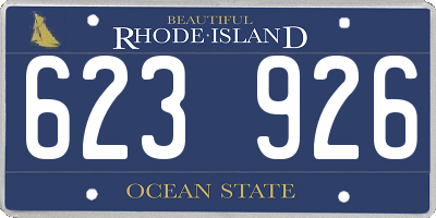 RI license plate 623926