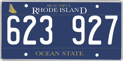 RI license plate 623927