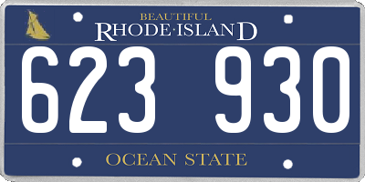RI license plate 623930