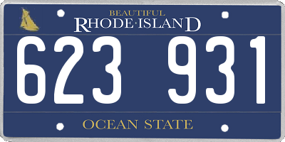 RI license plate 623931