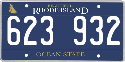 RI license plate 623932