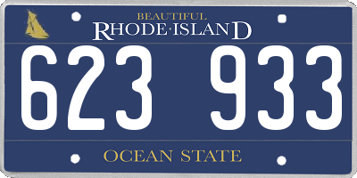 RI license plate 623933