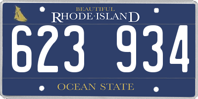 RI license plate 623934