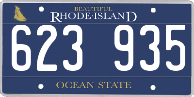 RI license plate 623935