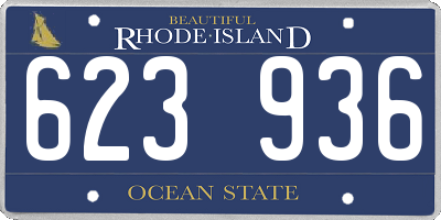 RI license plate 623936