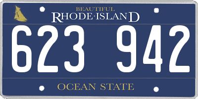 RI license plate 623942