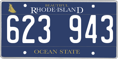 RI license plate 623943