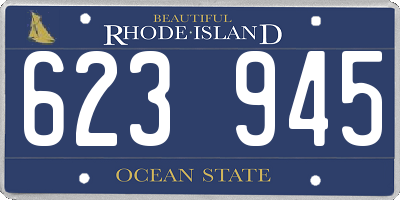 RI license plate 623945