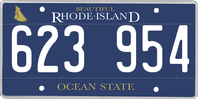 RI license plate 623954