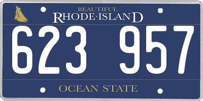 RI license plate 623957