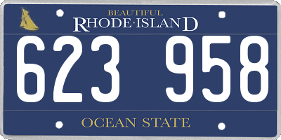 RI license plate 623958