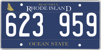 RI license plate 623959