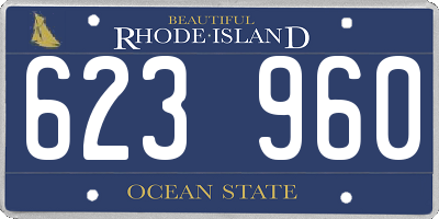 RI license plate 623960