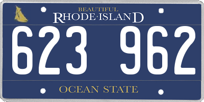 RI license plate 623962