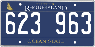RI license plate 623963
