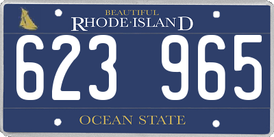 RI license plate 623965