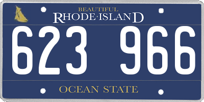 RI license plate 623966