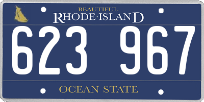 RI license plate 623967