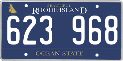 RI license plate 623968
