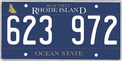 RI license plate 623972