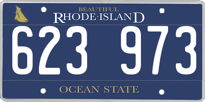 RI license plate 623973
