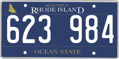 RI license plate 623984