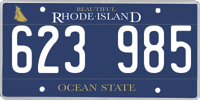 RI license plate 623985