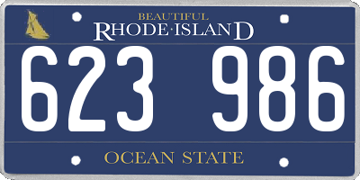 RI license plate 623986