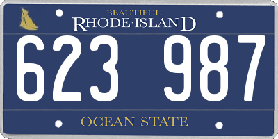 RI license plate 623987