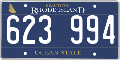 RI license plate 623994