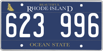 RI license plate 623996